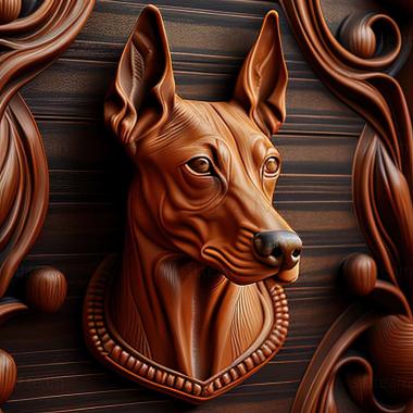 3D model German Pinscher dog (STL)